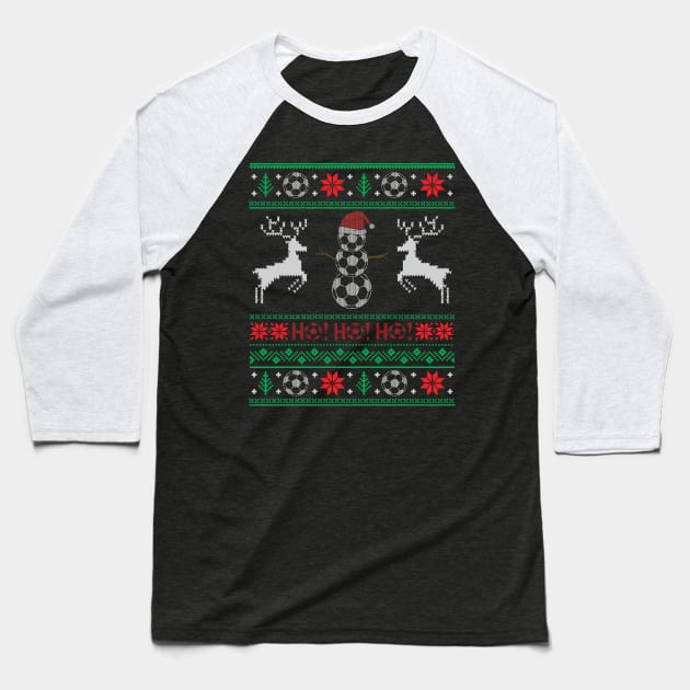 Funny Christmas Soccer Snowman Ugly Christmas Xmas Baseball T-Shirt by mrsmitful01